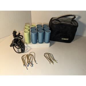 Conair Instant Heat 12 Roller W/ Clips Travel Set #HS28R Waves And Curls Tested